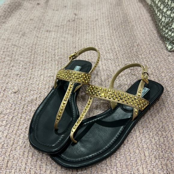 Prada gold sandals - Picture 2 of 5